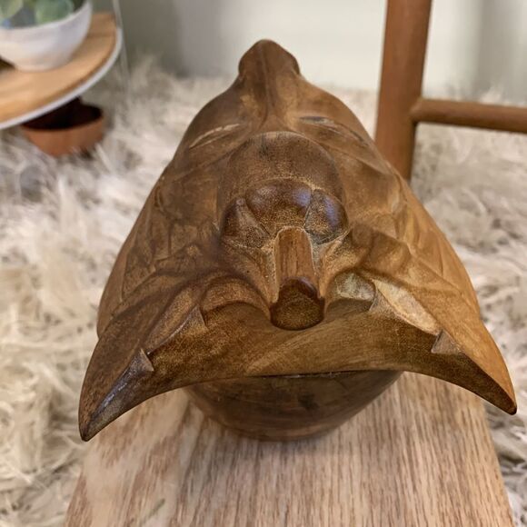Unique Handcrafted Wooden Decorative Mask Slide To Open Trinket Jewelry Box - Picture 7 of 17